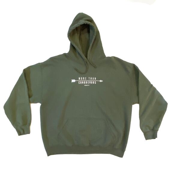 More Than Conquerors Hoodie Sweat Shirt Size XL Heavy Blend - Picture 1 of 3